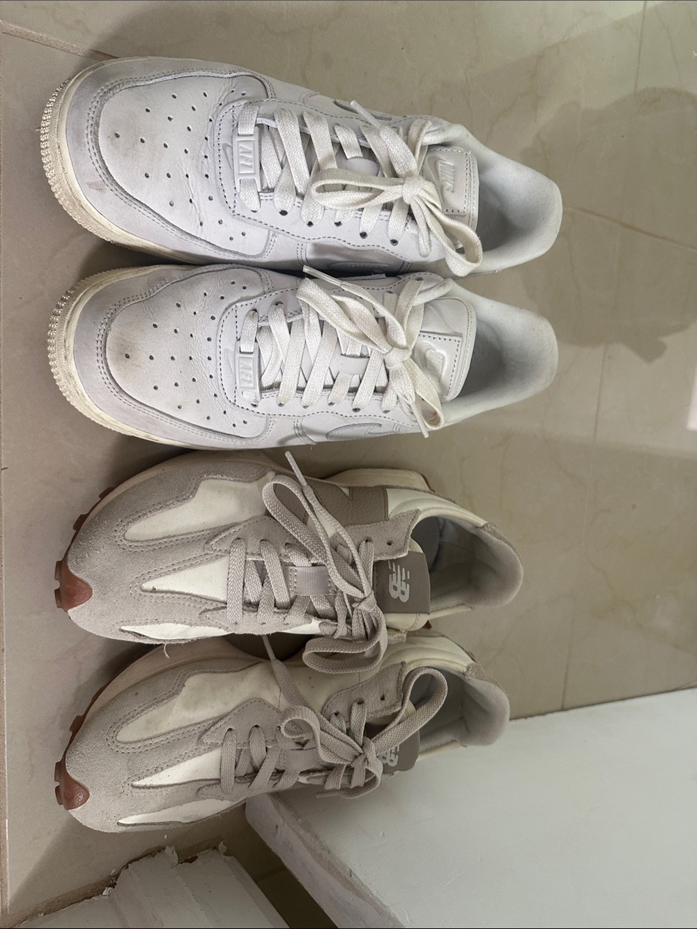 Sneakers lot Nike and New Balance as is size 8